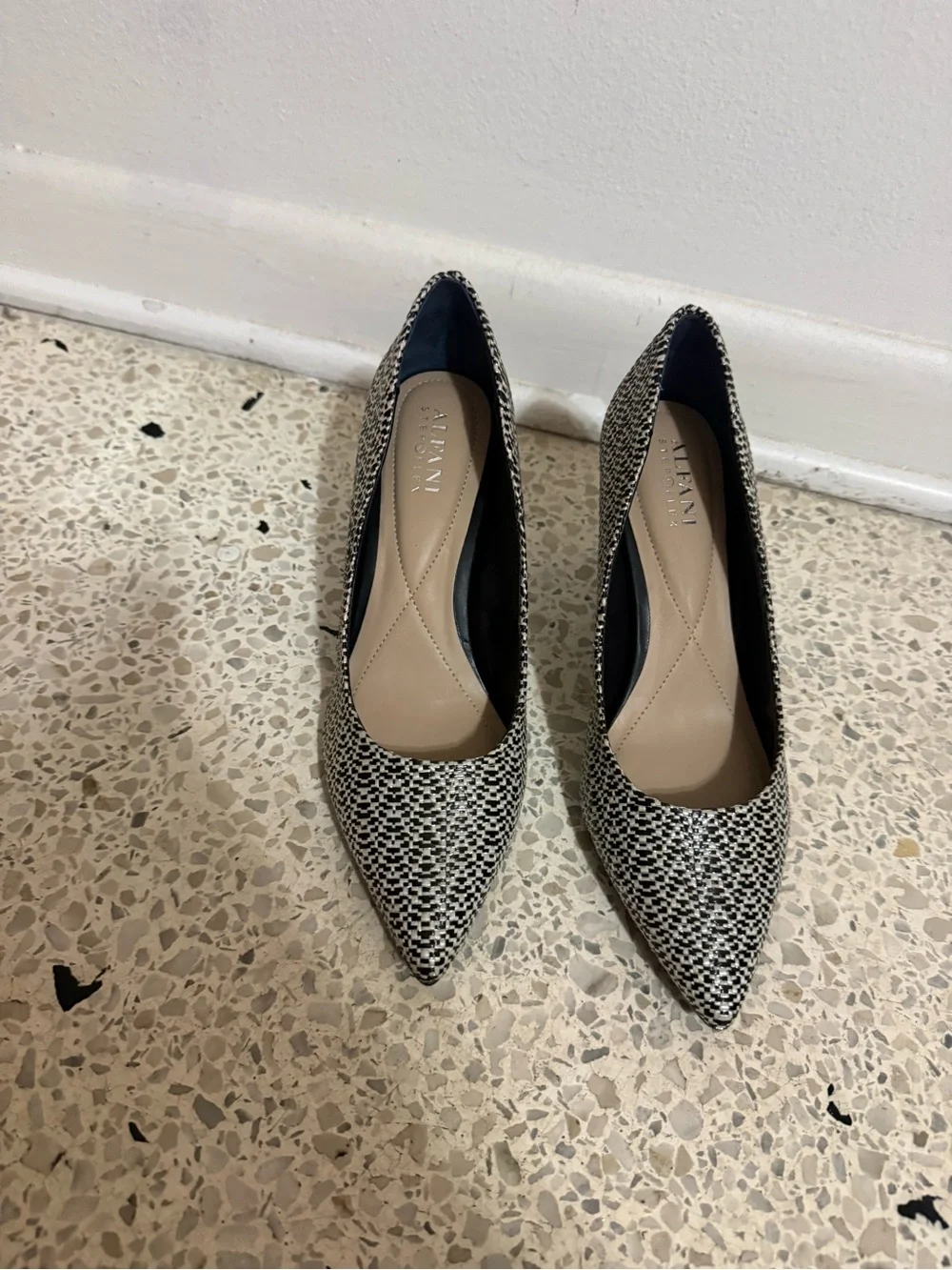 Alfani Black & White Pointed Toe Pumps